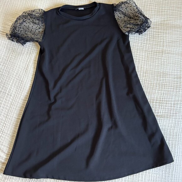 Black Puff Sleeve Dress - Picture 1 of 1
